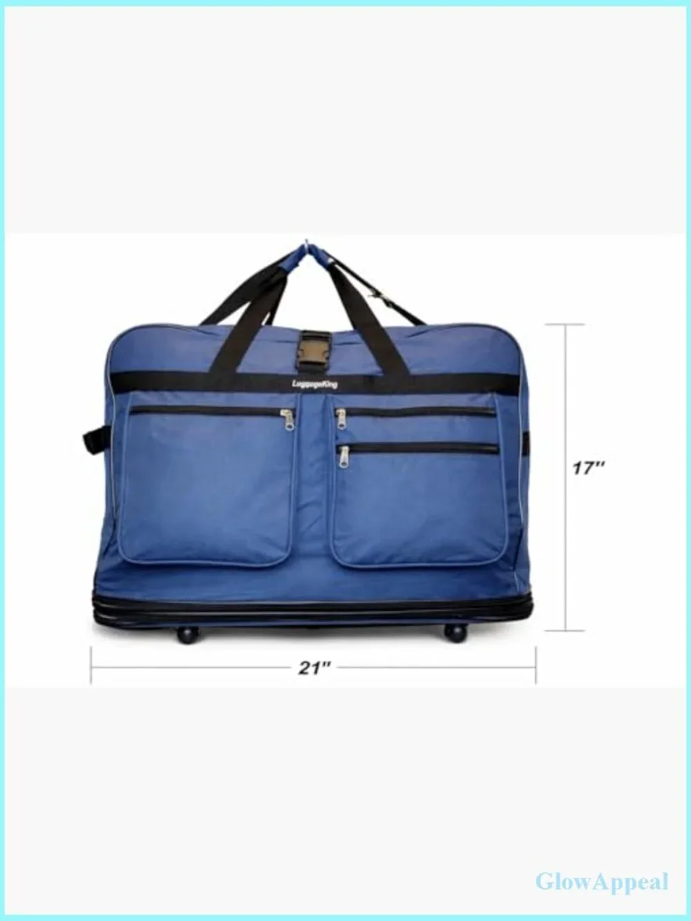 36-Inch Rolling Duffle Bag with Wheels - Expandable Spinner Suitcase